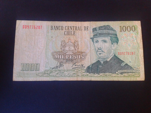 Chile Billete Mil Pesos Massad Carrasco 2001