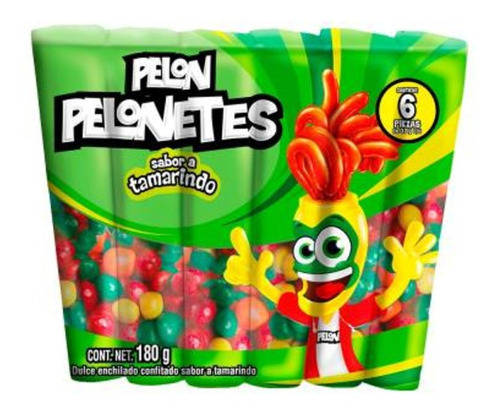 Pelón Pelonete Dulce Enchilado Confitado Sabor Tamarindo 6pz