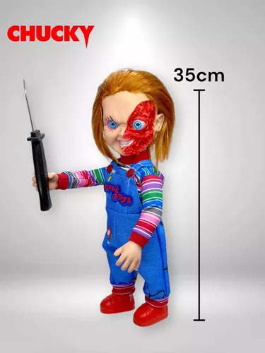 Muñeco Chucky Con Luz Y Sonido Cara Quemada Multicolor