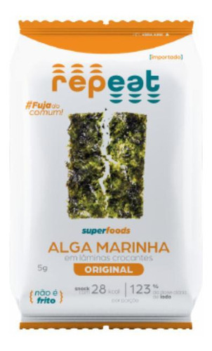 Kit 2 Snack De Alga Marinha Tradicional Repeat 5g