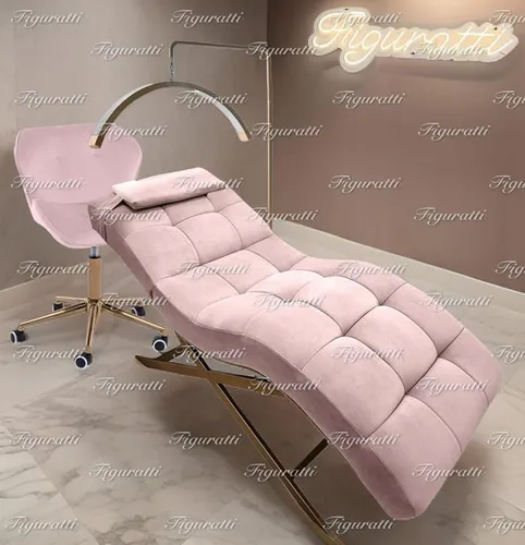 comprar Camilla Curva Para Aplicacion De Pestañas Extensiones Marca Figuratti Color Rosa Claro Modelo Loft Teddy