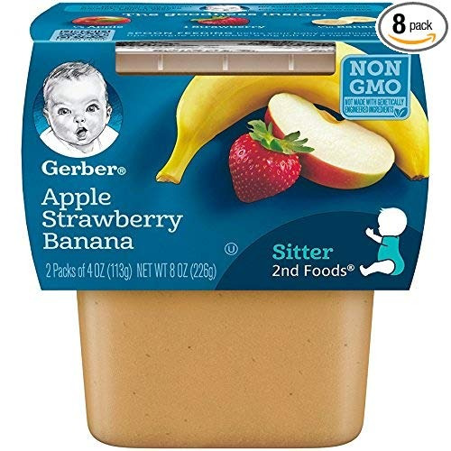 Gerber 2nd Alimentos De Apple Plátano De La Fresa, 4 Bañeras