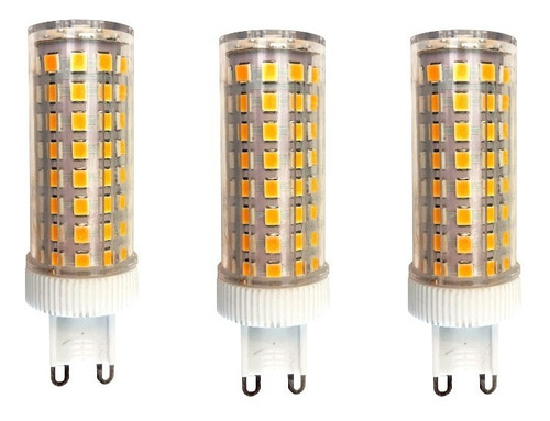 3x Lampada Led Halopim G9 15w 96 Leds Para Lustre Arandela Cor da luz Branco-quente 110V/220V