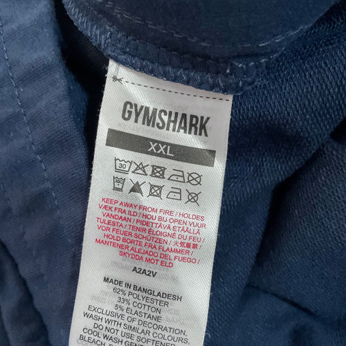 Short Gymshark 62% Poliester Hombre Talla 2xl (xxl)