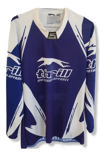 Remera Motocross Enduro Thrill Azul Francia Talle Xs