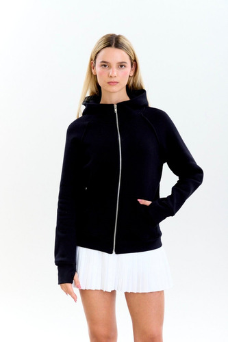 Campera Frisada Full Zip Con Capucha - Talles S M L