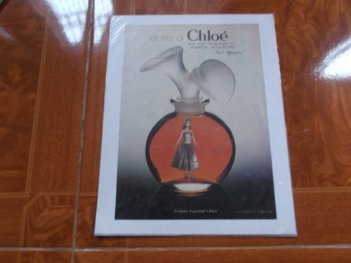 Antiguo Original Anuncio De Perfume Chloe!