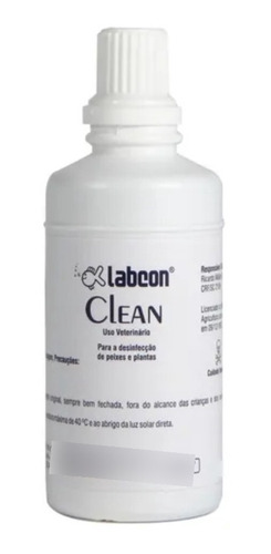 Alcon Labcon Clean 100ml Aquário Desinfeta Peixe E Planta