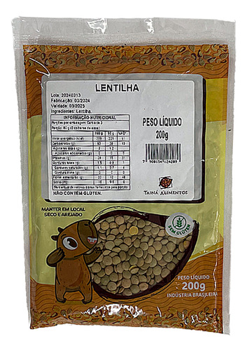 Lentilha Canadense 200g Tainá Alimentos