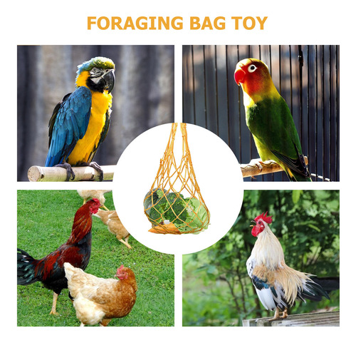 Red De Alimentación Para Loros Bird Toys, Bolsa De Malla