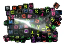 Comprar Cuentas Plásticas Fornituras Letras Para Pulsera X 25 Gramos
