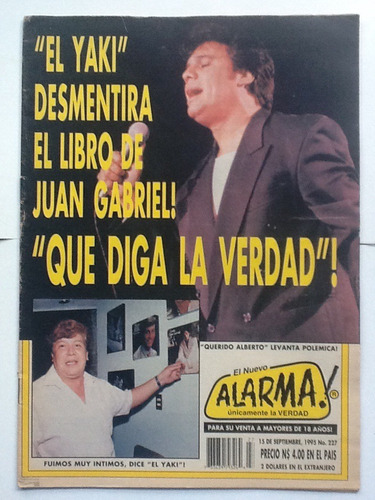 Revista Alarma Juan Gabriel Año 1995 # 227 Coleccionable