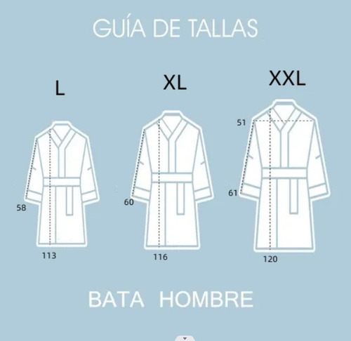 Bata De Descanso Supersoft Para Hombre Marino Calida Suave