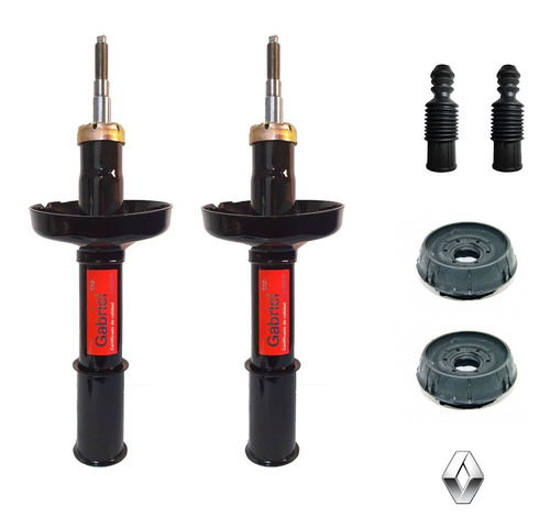 Kit Amortiguadores Renault Clio Ii + Soportes + Guardapolvos