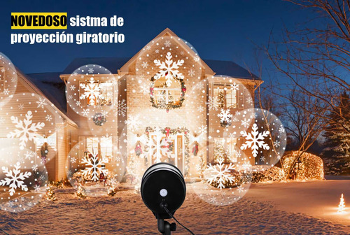 Proyector Reflector De Figuras De Navidad Giratorias.