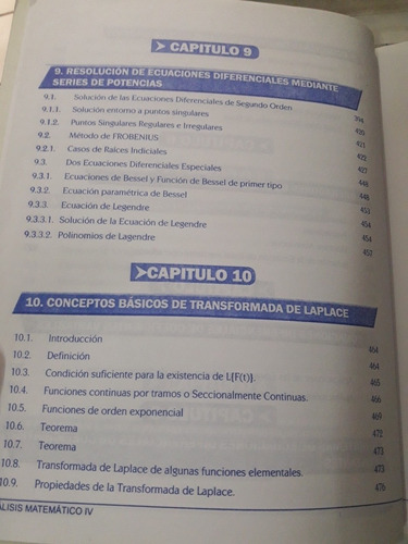 Imagen 5 de 10 de Libro De Analisis Matematico Tomo 4 Espinoza