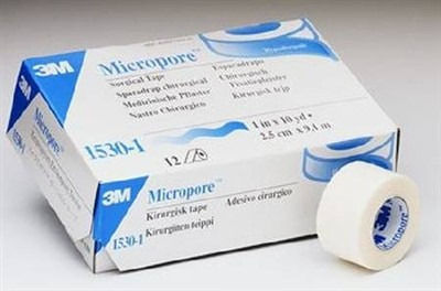 Imagen 1 de 1 de 3m Micropore 1530-1 Cinta Adhesiva 2,50cm X 9,1m Caja X 12