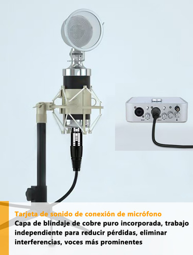 Cable Micrófono Xlr Balanceado 3 Metros Reforzado