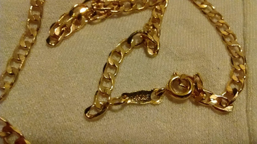 Juego Cadena Pulsera Hombre En Oro 14kgp
