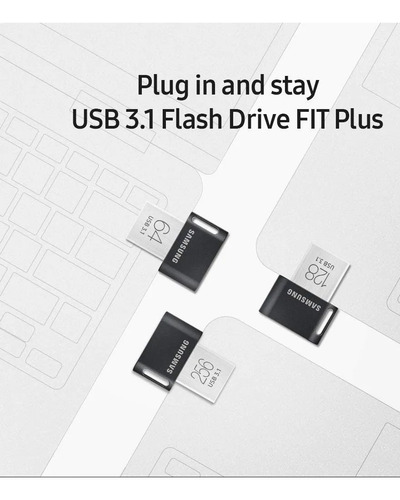Pendrive Fit Plus 64gb Samsung Usb 3.0 3.1 Ultra Speed C/ Nf