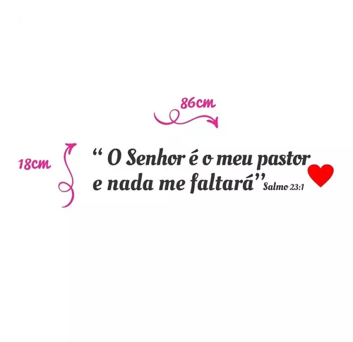 Adesivo Decorativo De Parede Salmo O Senhor É Meu Pastor