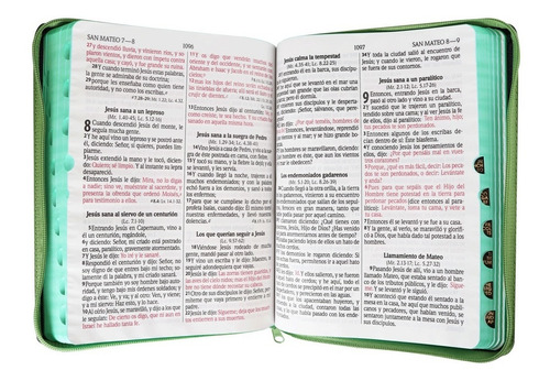 Imagen 5 de 7 de Biblia Letra Gigante Rvr-60 Jeans Con Cierre Verde E Índice
