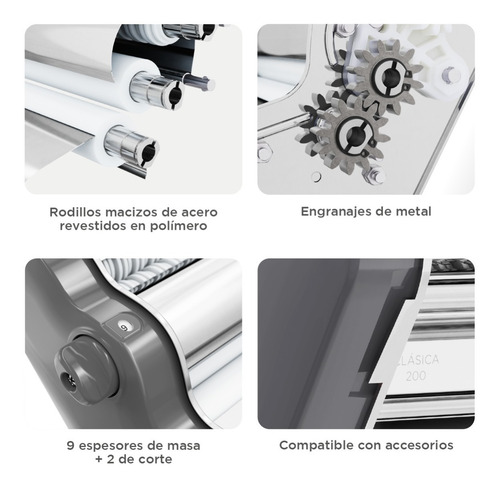 Imagen 4 de 10 de Pastalinda Máquina Clásica 200 Gris