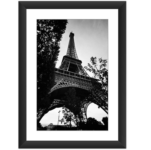 Quadro Paris Torre Eiffel Preto Branco Decorar Natureza 003