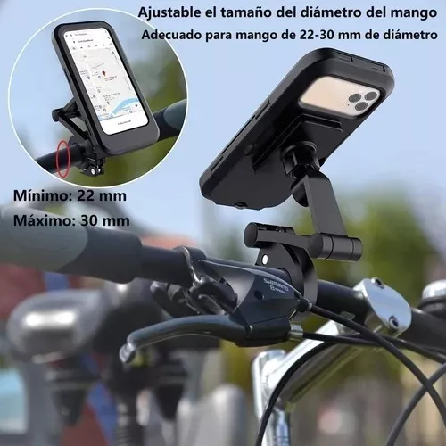 Soporte Para Celular De Moto Y Bicicleta Impermeable 360º