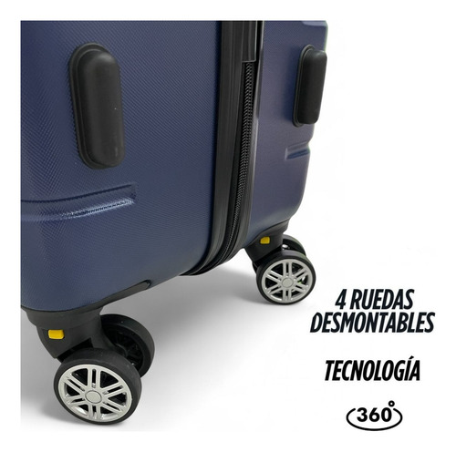 Set 2 Maletas Rígidas 26 Y 23 Pulgadas Con Ruedas Azul Rayas