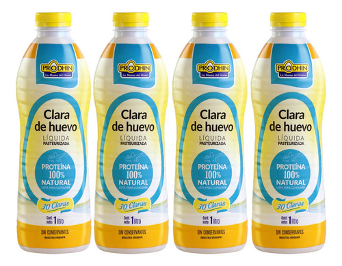 Clara De Huevo Liquida Pack X 4 Lts
