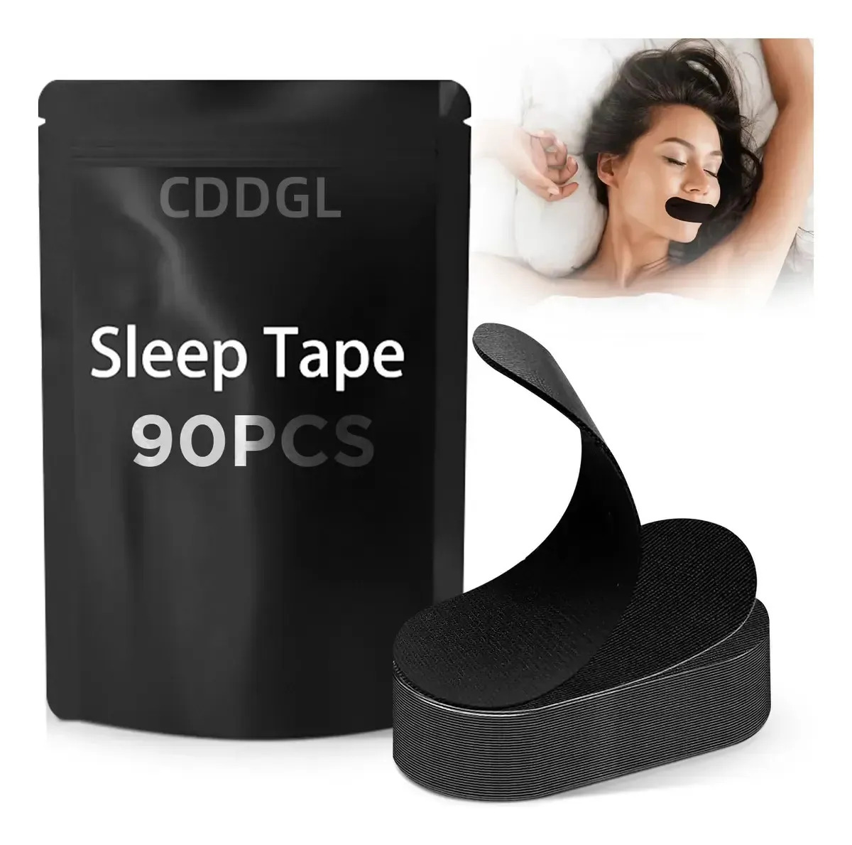 CDDGL - 90pzs Tiras Bucales Cinta Bucal Para Dormir Respirable Anti-ronquido, TGEXYI Oral Tape Mejorar, La Calidad Del Sueño Reducir, El Ronquido Mejorar La Respiración Nasal, idea