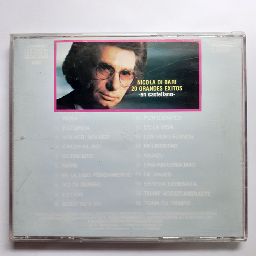 Cd Original - Nicola Di Bari (20 Grandes Exios) (Usado)
