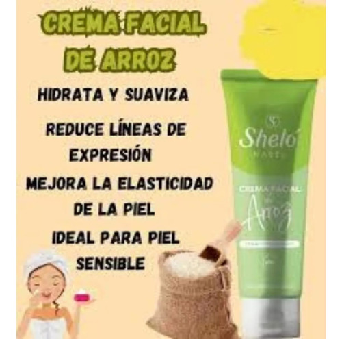 Crema Facial De Arroz Sheló Nabel Acido Hialurónico 2 Pack Todo Tipo De Piel Día/noche