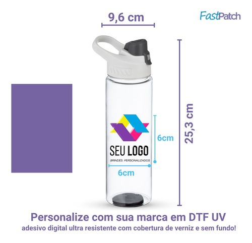 Kit 70 Squeeze Personalizado 700 Ml Plástico Nome Logo