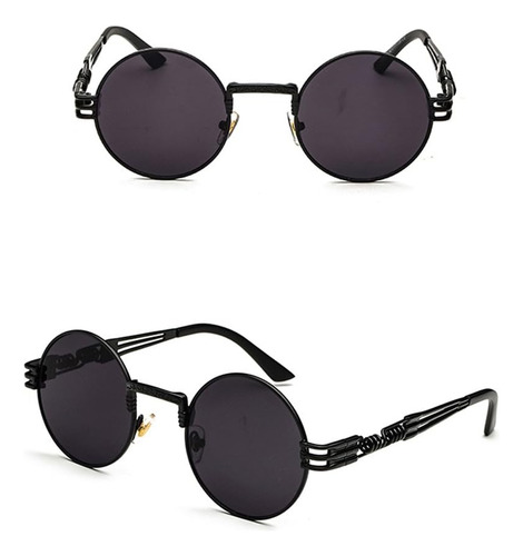 Gafas De Sol Redondas Vintage Para Hombre, Gafas De Sol Punk