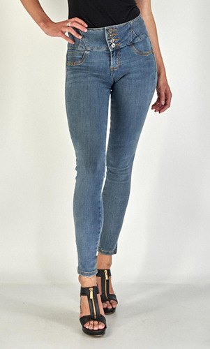 Pantalon Jeans Skinny Lee Mujer Pretina Alta R41