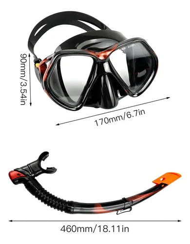 Kit De Buceo Mascara Snorkel Gafas De Buceo Snorkel Adultos