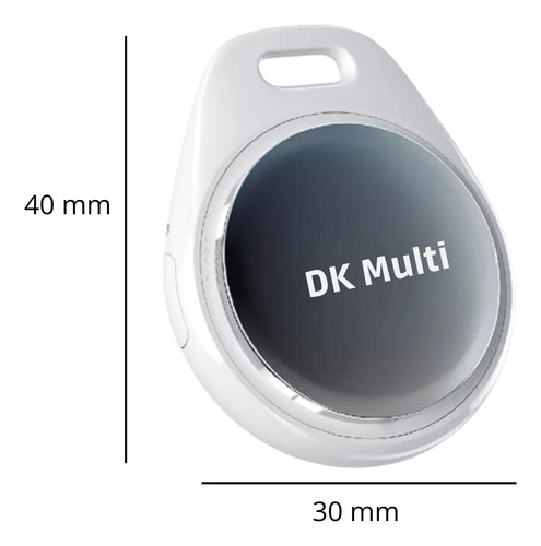 Dispositivo Localizador Dkmulti Rastreador Gps Mala Pet Carteira Apple Cor Branco Mfi Apple Find My Compatível iPhone Mini Localizador Bagagem Carro Barco Bicicleta Cachorro Gato Com Som