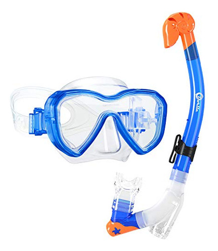 Dorlle Kids Snorkel Set Máscara De Snorkel Con Snorkel Seco 