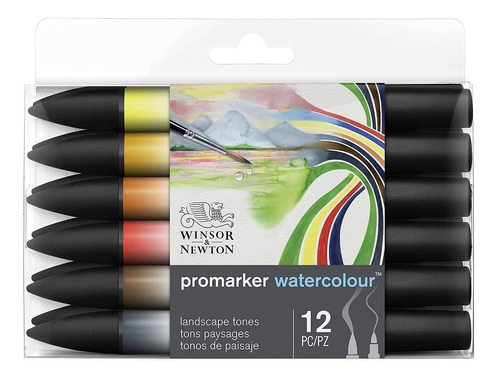 Set Winsor & Newton Marcadores Acuarelables X 12 Landscape