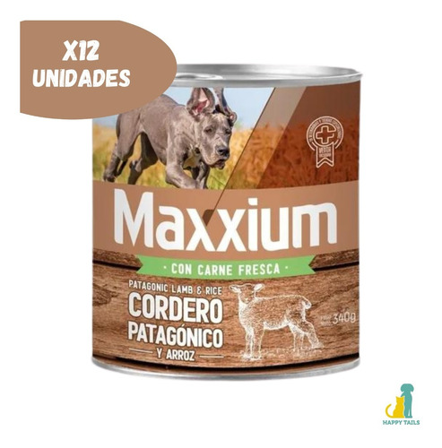 Lata Maxxium Cordero 12 X 340 Grs - Happy Tails