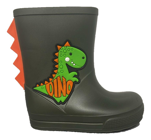 Bota Galocha Chuva Infantil Dinossauro 137106 Verde Luelua