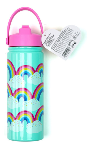 Yoobi Rainbow Sprinkles - Botella De Agua 18 Onzas Con Pop