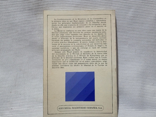 Imagen 3 de 8 de Kant Fundamentacion Metafisica Costumbres A Rodriguez Luño