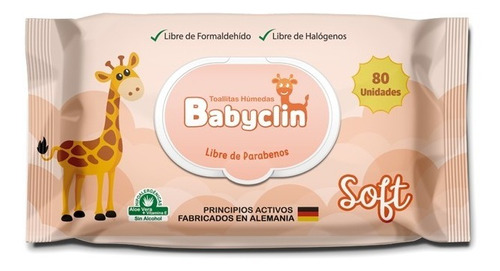 Toallas Húmedas Babyclin Soft X80 Unidades