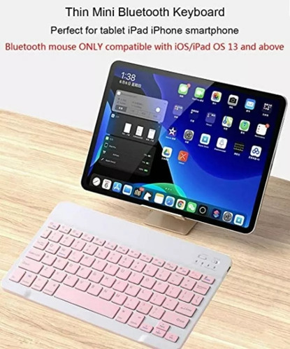 Teclado Bluetooth Con Ratón Soporte De Teléfono/tablet