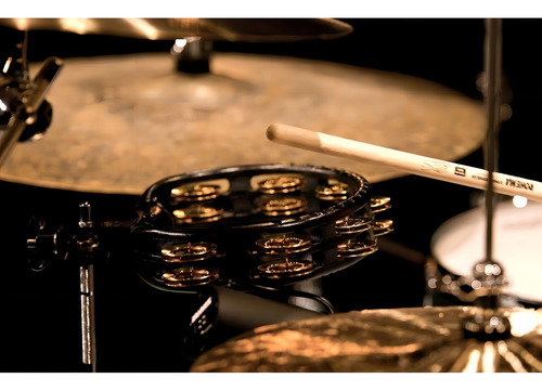 Meinl Tmt2b-bk Pandero Para Contratiempos Hi Hats De Batería Color Negro