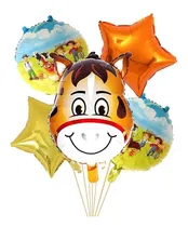 Comprar Kit De  Globos La Granja  Zenon X 5 Globos Aluminio 