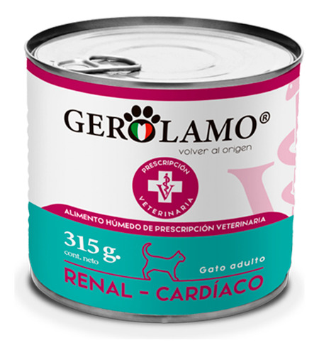 Gerolamo Pate Gato Renal - Cardiaco Adulto 315gr